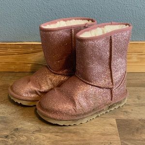 Kids Pink Sparkle UGG boots